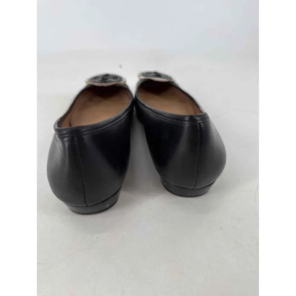 Shoe Size 9 Tory Burch Black Leather Flats